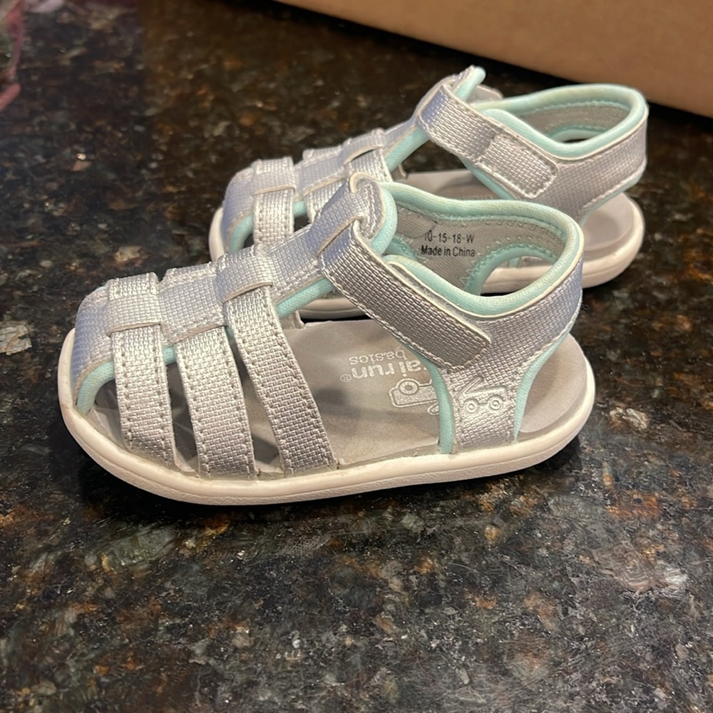 See Kai Run Silver Kids Sandals - Picture 3 of 7